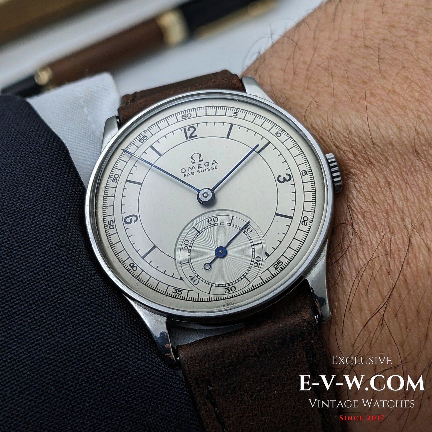 1940 Omega Sector Dial | Caliber 30T2 Vintage Watch | Serviced