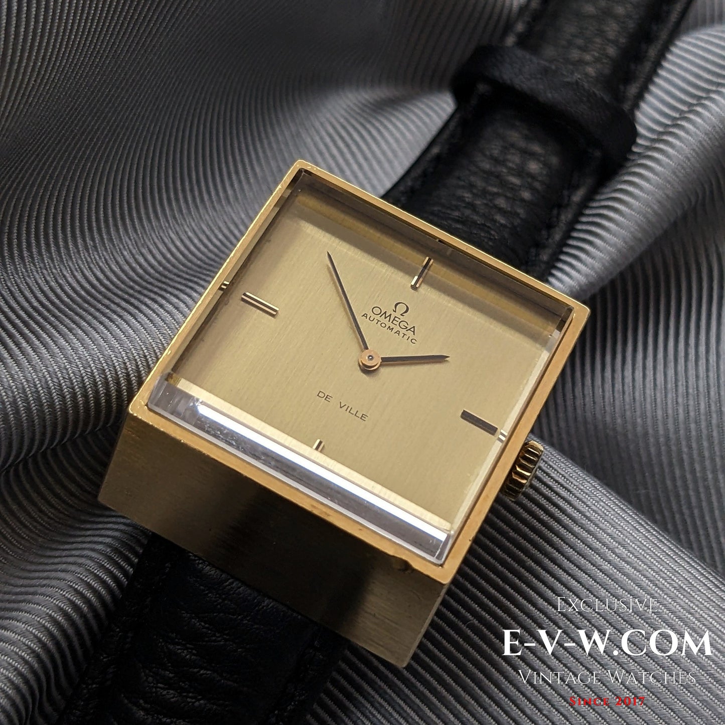 Rare Omega DeVille Super-Emeraude 1975 Automatic Watch / Gold Plated / Serviced