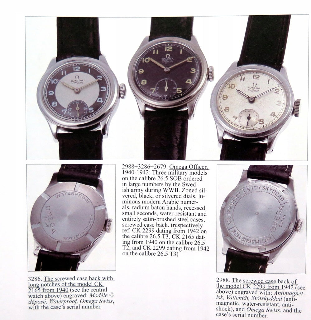 Rare Omega Officer/  WW2 for the Swedish Officers/ Cal. 26.5 SOB T2 / Vintage 1939 / Military