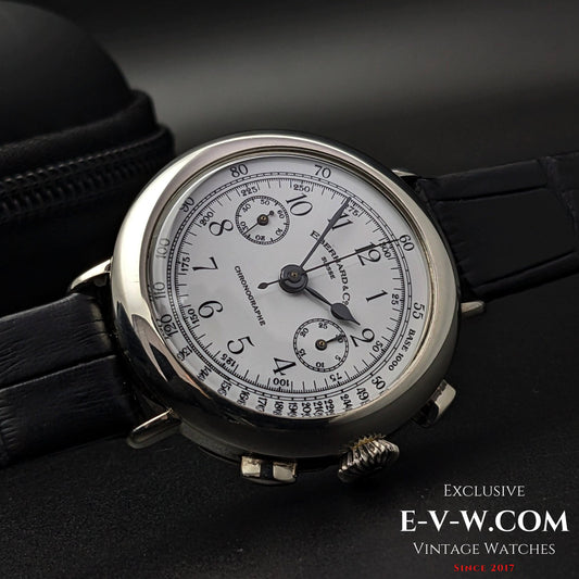 Eberhard & Co. SUISSE Chronographe Jumbo /925 Silber / Ref.310-8 31008 / Cal. 14