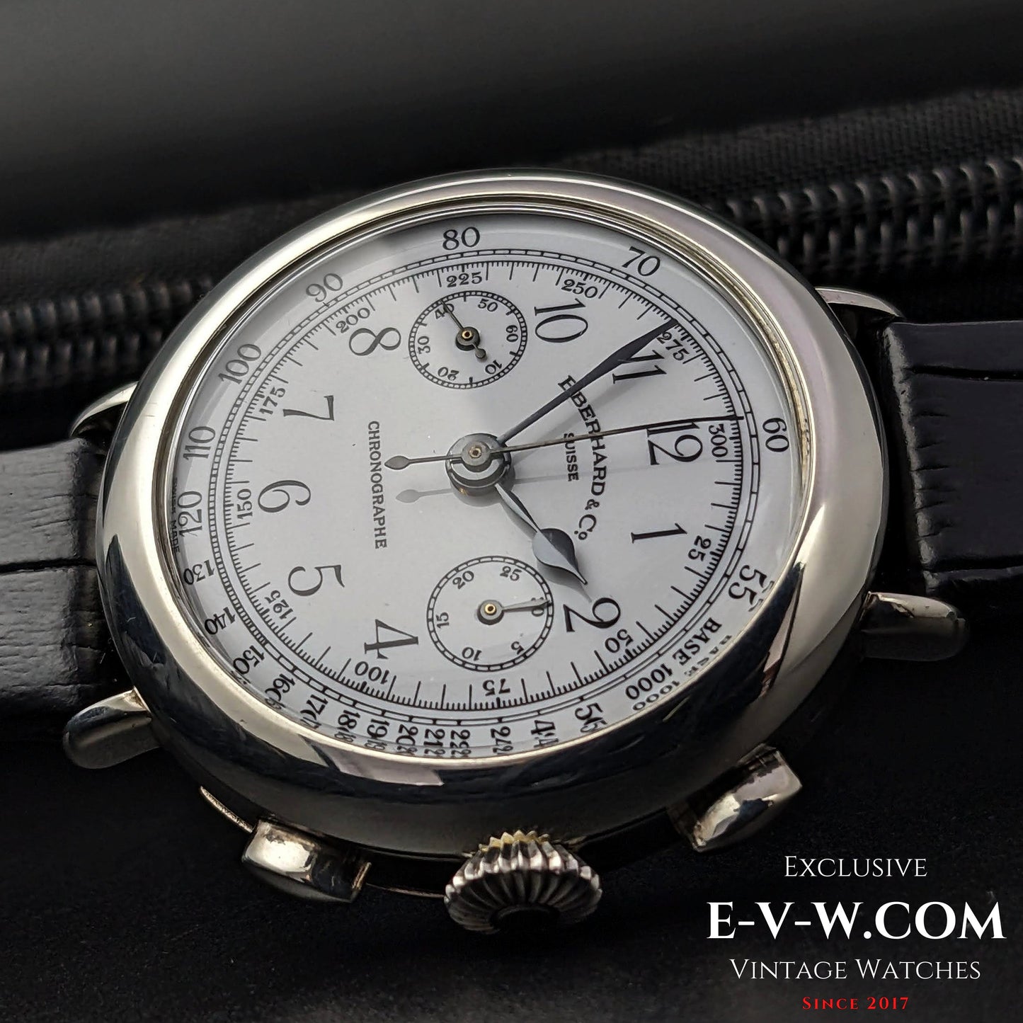 Eberhard & Co. SUISSE Chronographe Jumbo /925 Silber / Ref.310-8 31008 / Cal. 14