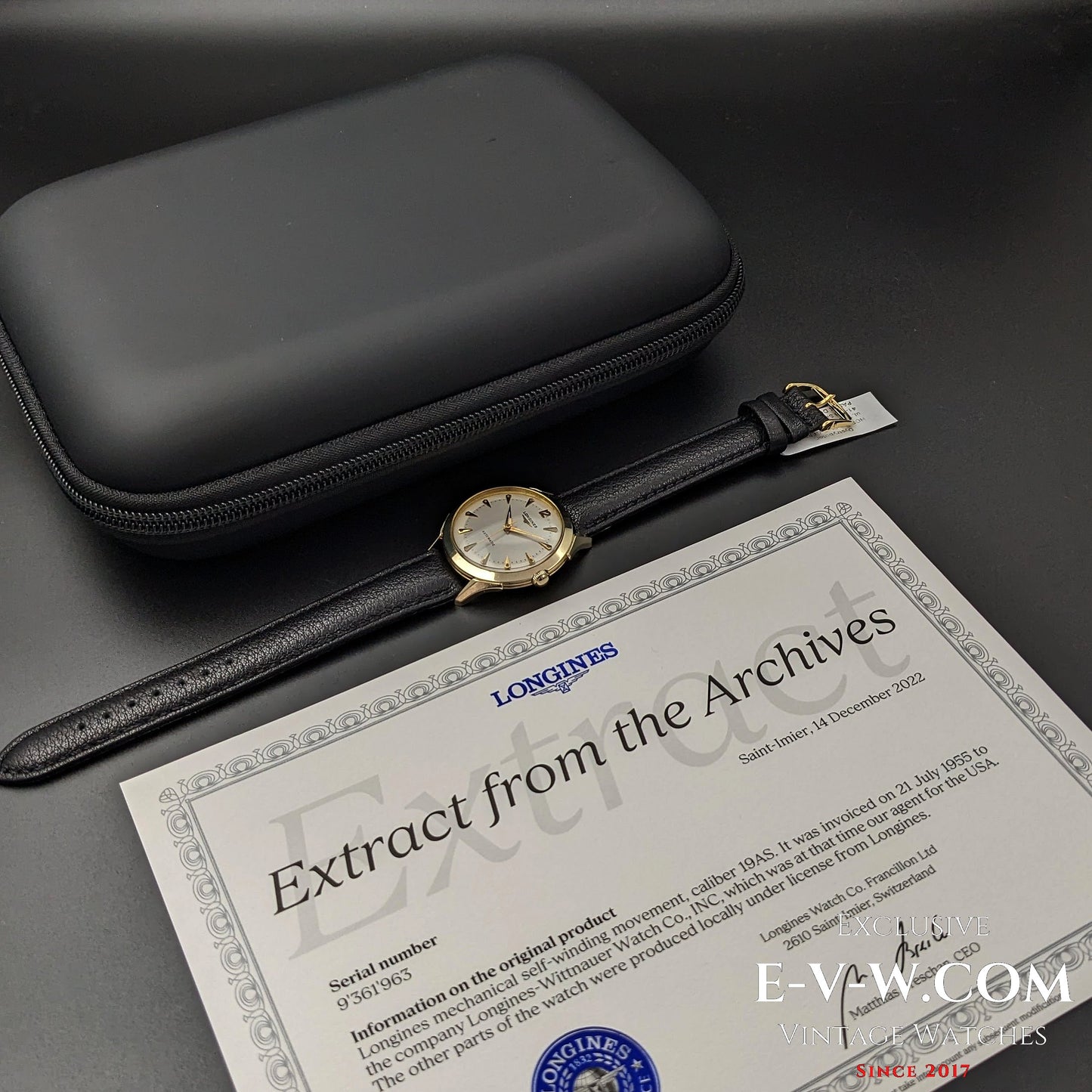 Longines Automatic Gold Filled / Cal 19AS / Vintage 1955 - Longines Archives Extract