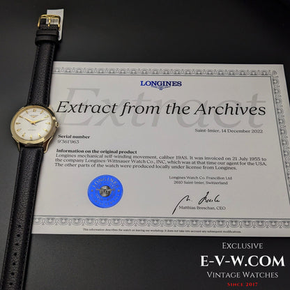 Longines Automatic Gold Filled / Cal 19AS / Vintage 1955 - Longines Archives Extract