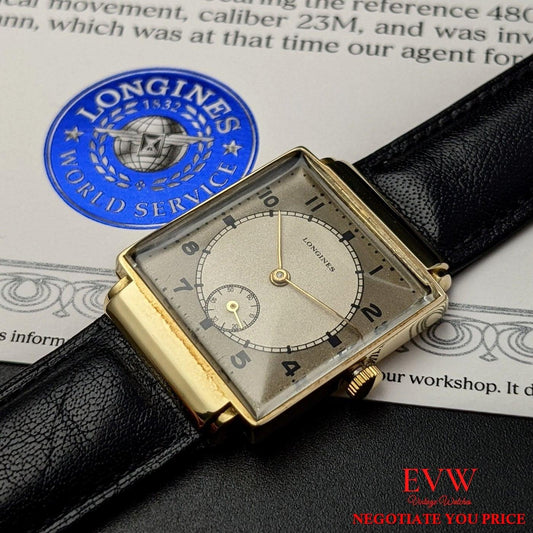 Antique Longines 14k Gold from 1941 / Extract from the Longines Archives / Fully Serviced