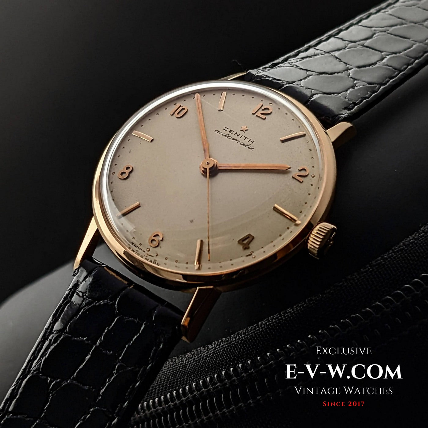 Vintage 1960 Zenith Bumper Automatic / 18K Pink Gold - Cal. 133.8 / Fully Serviced