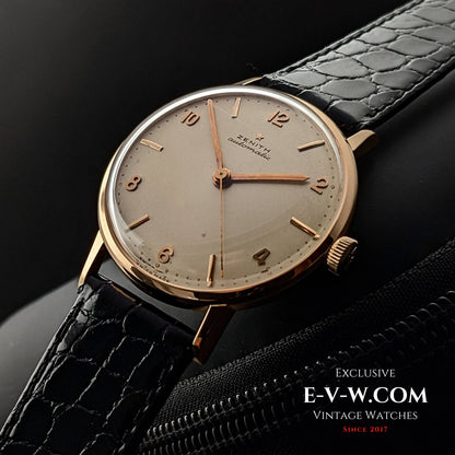 Vintage 1960 Zenith Bumper Automatic / 18K Pink Gold - Cal. 133.8 / Fully Serviced