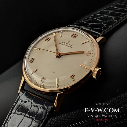 Vintage 1960 Zenith Bumper Automatic / 18K Pink Gold - Cal. 133.8 / Fully Serviced