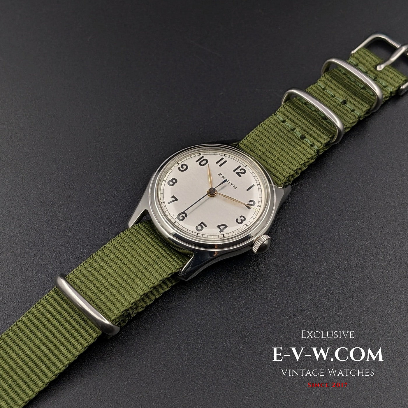 Zenith Military Design / Cal. 160-50-6 / Vintage 1950s / Fully Serviced