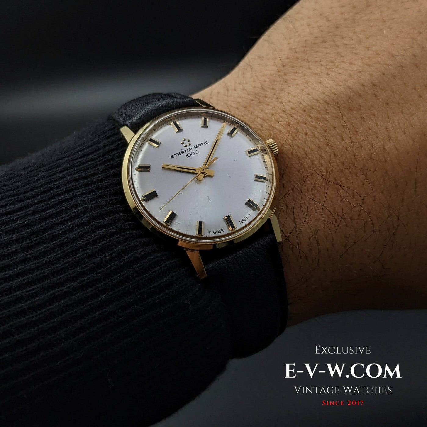 Vintage 1960's Eterna Matic 1000 Automatic with original sticker