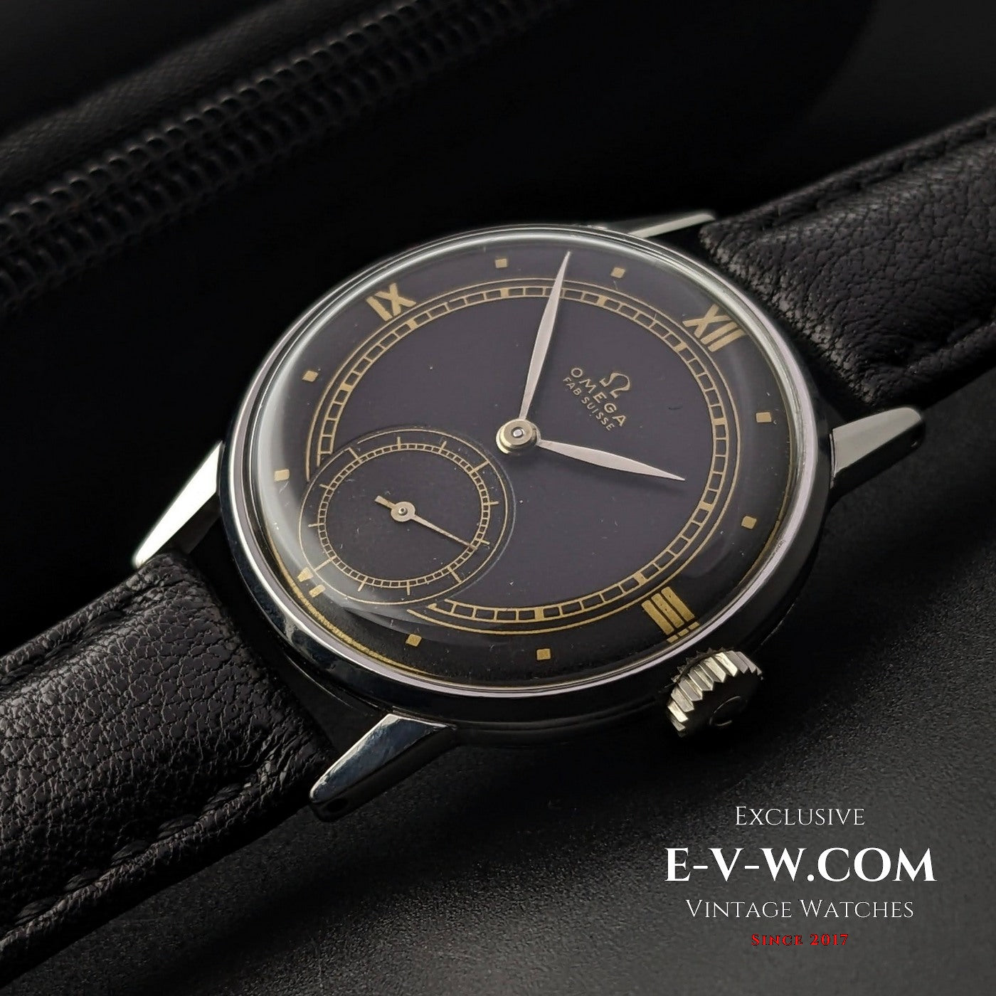 Omega Fab Suisse WWII / Cal 30T2 / Black Dial / Vintage 1944