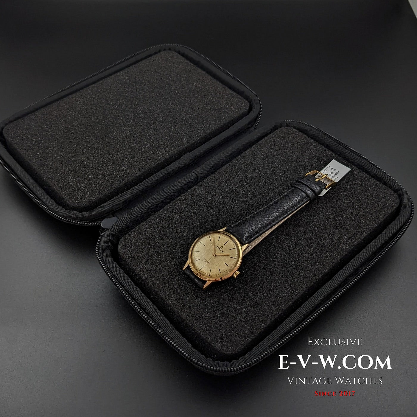 Zenith Unique 18k Sold Gold / Guilloche Dial / Cal 2531 / Vintage 1960s / Fully Serviced