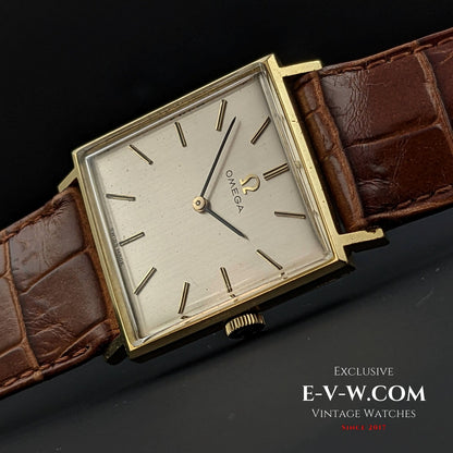 Omega Unique Square / 18 Karat Massivgold / Vintage 1965 / Komplett gewartet