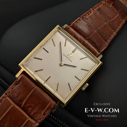 Omega Unique Square / 18 Karat Massivgold / Vintage 1965 / Komplett gewartet