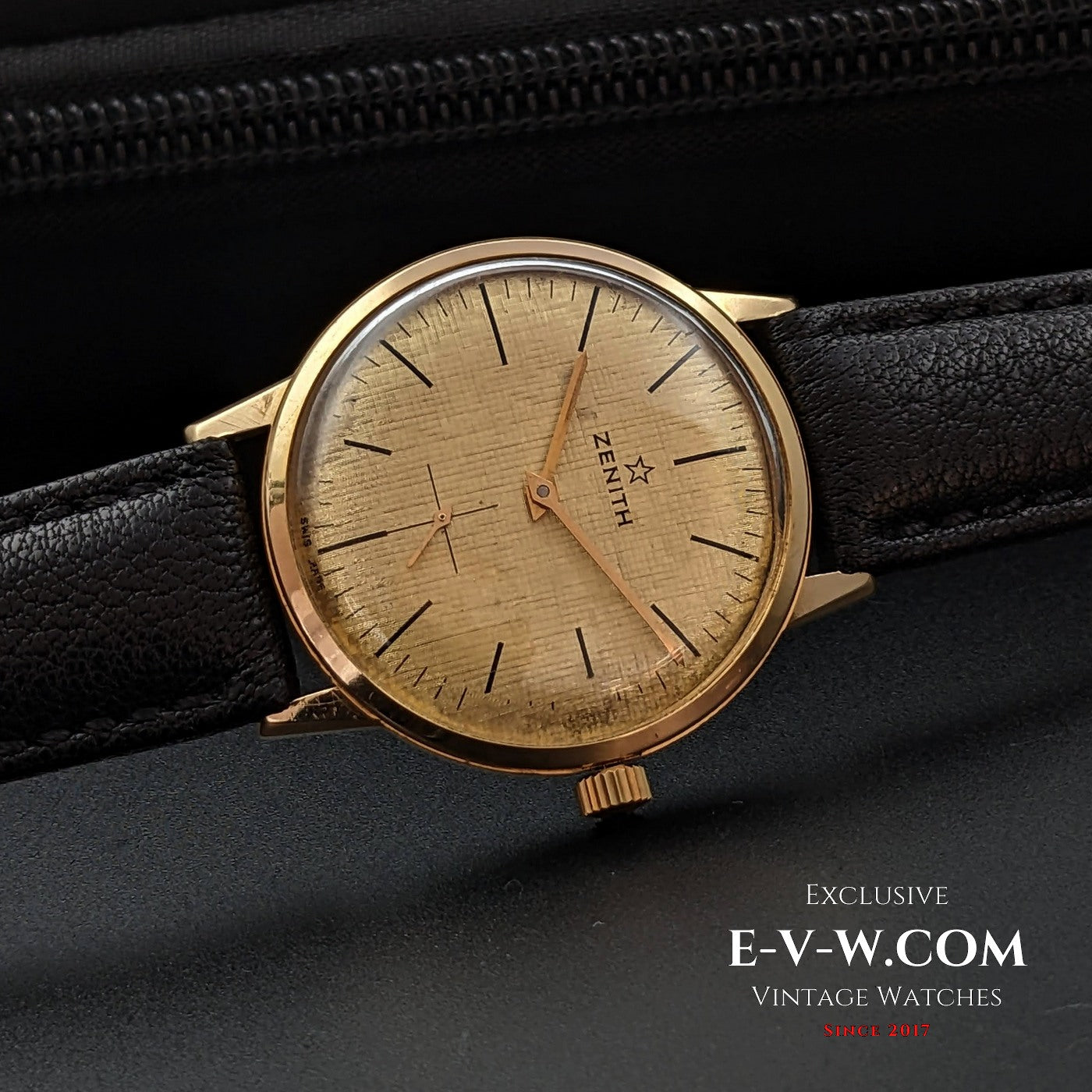 Zenith Unique 18k Sold Gold / Guilloche Dial / Cal 2531 / Vintage 1960s / Fully Serviced