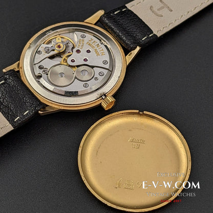 Zenith Unique 18k Sold Gold / Guilloche Dial / Cal 2531 / Vintage 1960s / Fully Serviced