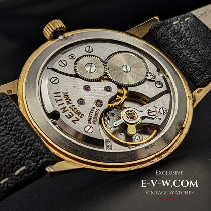 Zenith Unique 18k Sold Gold / Guilloche Dial / Cal 2531 / Vintage 1960s / Fully Serviced