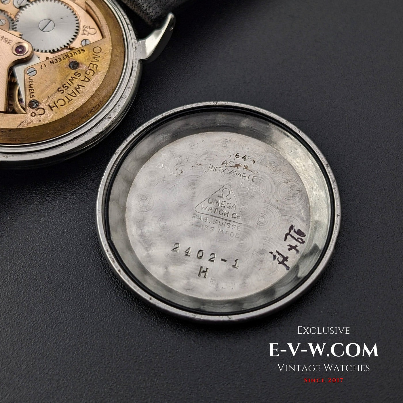 Omega Automatic BUMPER / Honeycomb Dial / Funcy LUGS / cal.344 / Vintage 1952 / Ref 2402-1