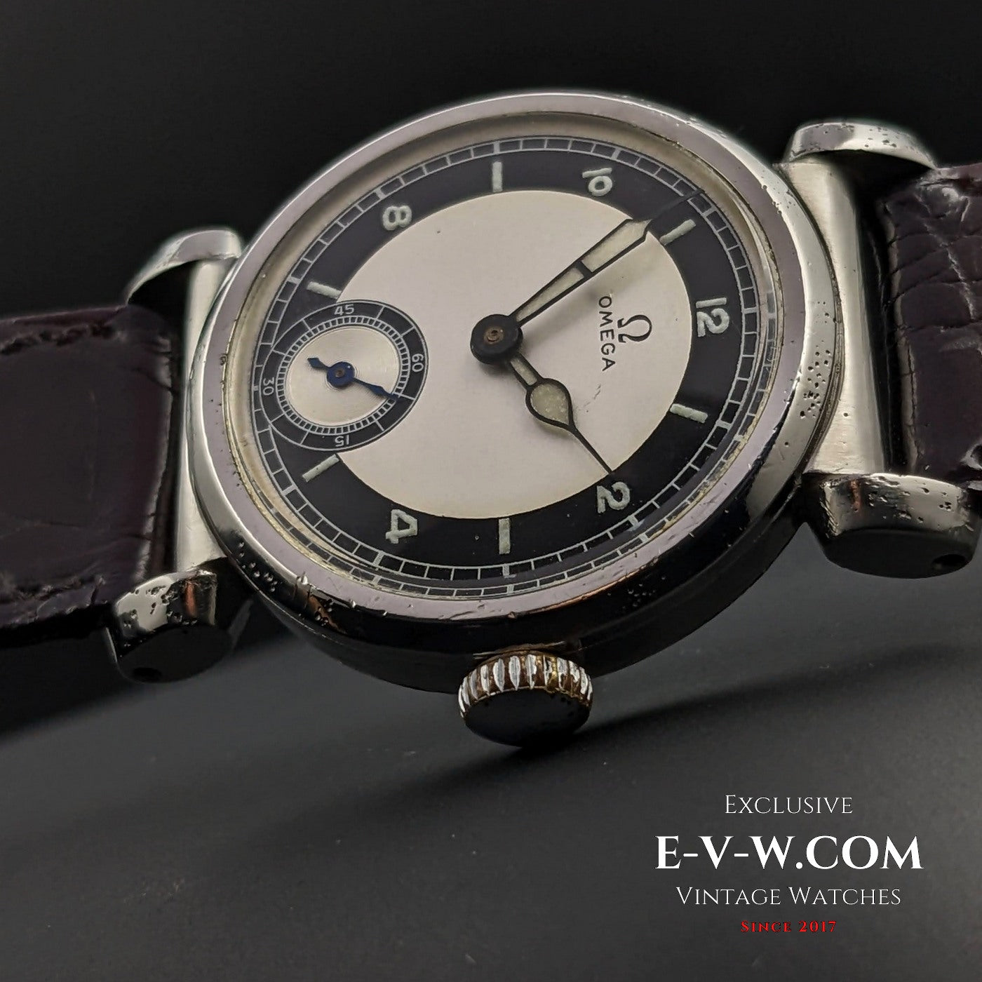 Omega Rare Vintage 1935 Scarab Art Deco / Bullseye dial / cal 26.5 SOB T2 / Fully Serviced