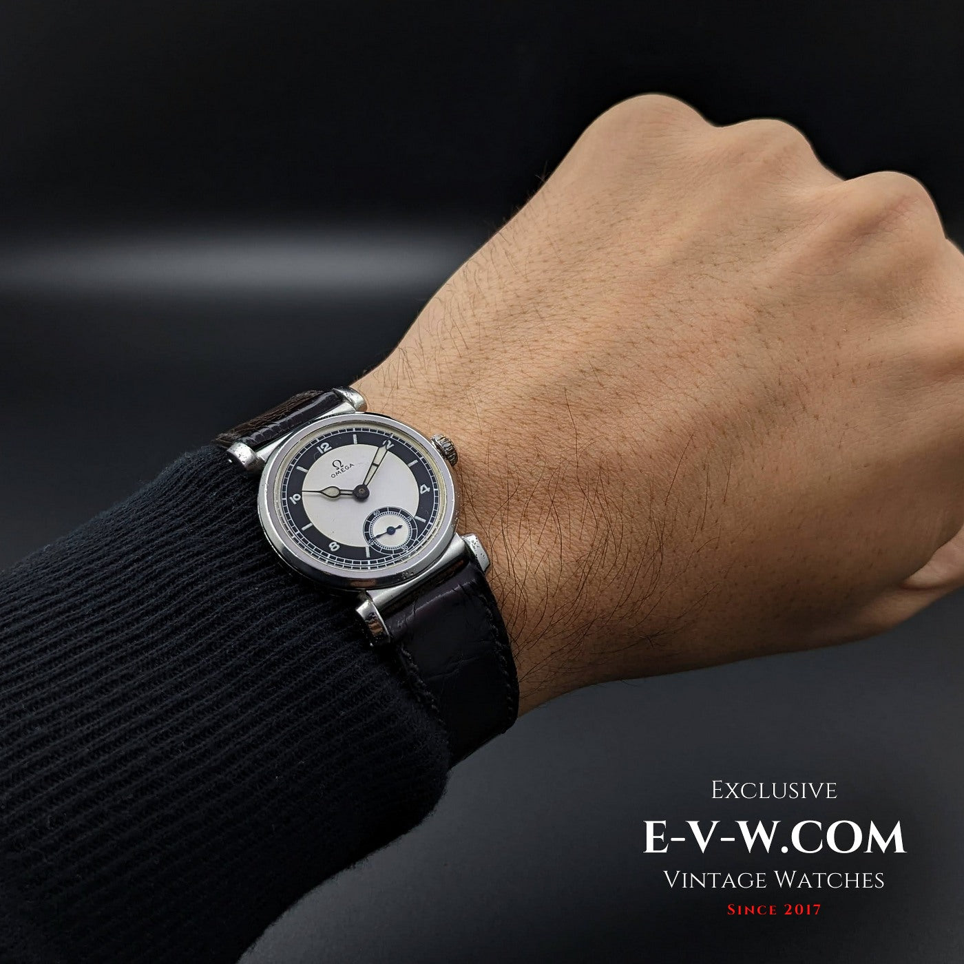 Omega Rare Vintage 1935 Scarab Art Deco / Bullseye dial / cal 26.5 SOB T2