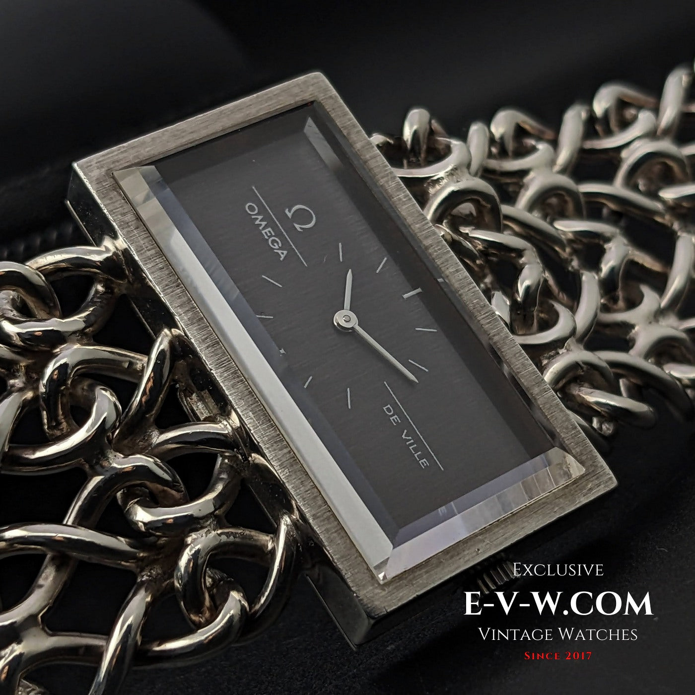 Omega De Ville Sehr seltene Vintage DE VILLE JEUX D'ARGENT 0,925 Silber / Saphirglas / RS 711.1892 