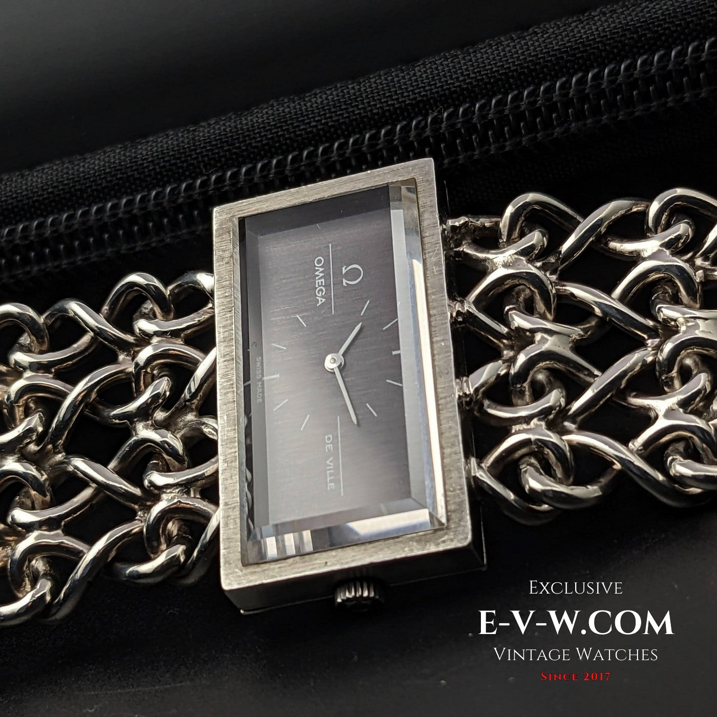 Omega De Ville Sehr seltene Vintage DE VILLE JEUX D'ARGENT 0,925 Silber / Saphirglas / RS 711.1892 