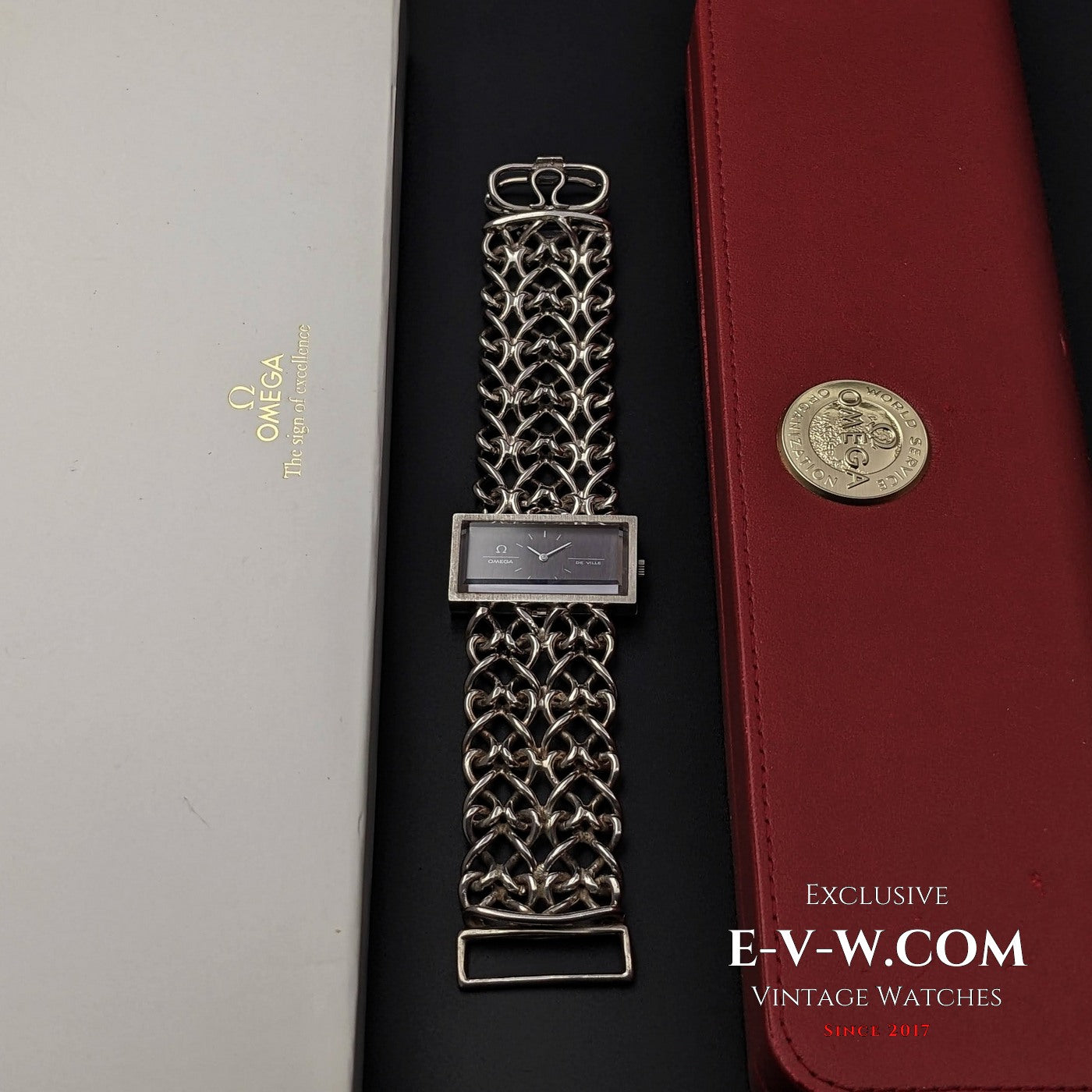 Omega De Ville Sehr seltene Vintage DE VILLE JEUX D'ARGENT 0,925 Silber / Saphirglas / RS 711.1892 