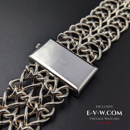 Omega De Ville Sehr seltene Vintage DE VILLE JEUX D'ARGENT 0,925 Silber / Saphirglas / RS 711.1892 