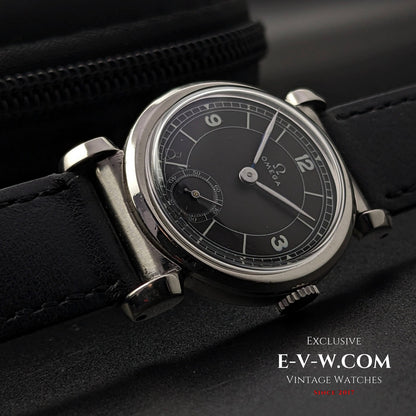 Omega Rare Vintage 1935 Scarab Art Deco / Black dial / cal 26.5 SOB T2 / Fully Serviced