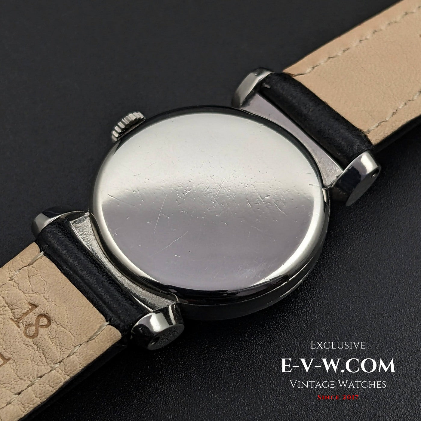 Omega Rare Vintage 1935 Scarab Art Deco / Black dial / cal 26.5 SOB T2 / Fully Serviced