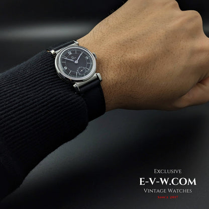 Omega Rare Vintage 1935 Scarab Art Deco / Black dial / cal 26.5 SOB T2 / Fully Serviced