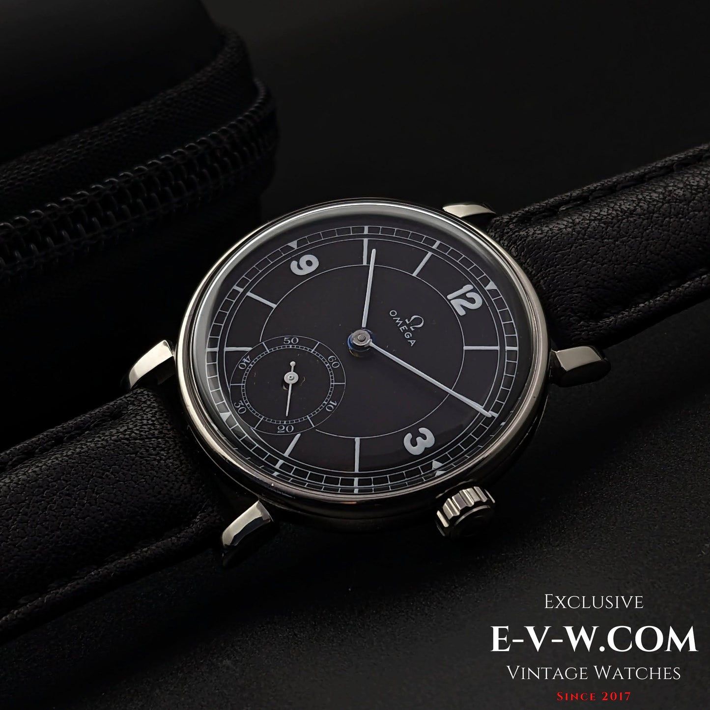Omega Rare / Cal. 26.5 SOB T2 /Art Deco / Black Sector Dial / Vintage 1935