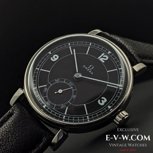Omega Rare / Cal. 26.5 SOB T2 Vintage 1935 /Art Deco / Black Dial 