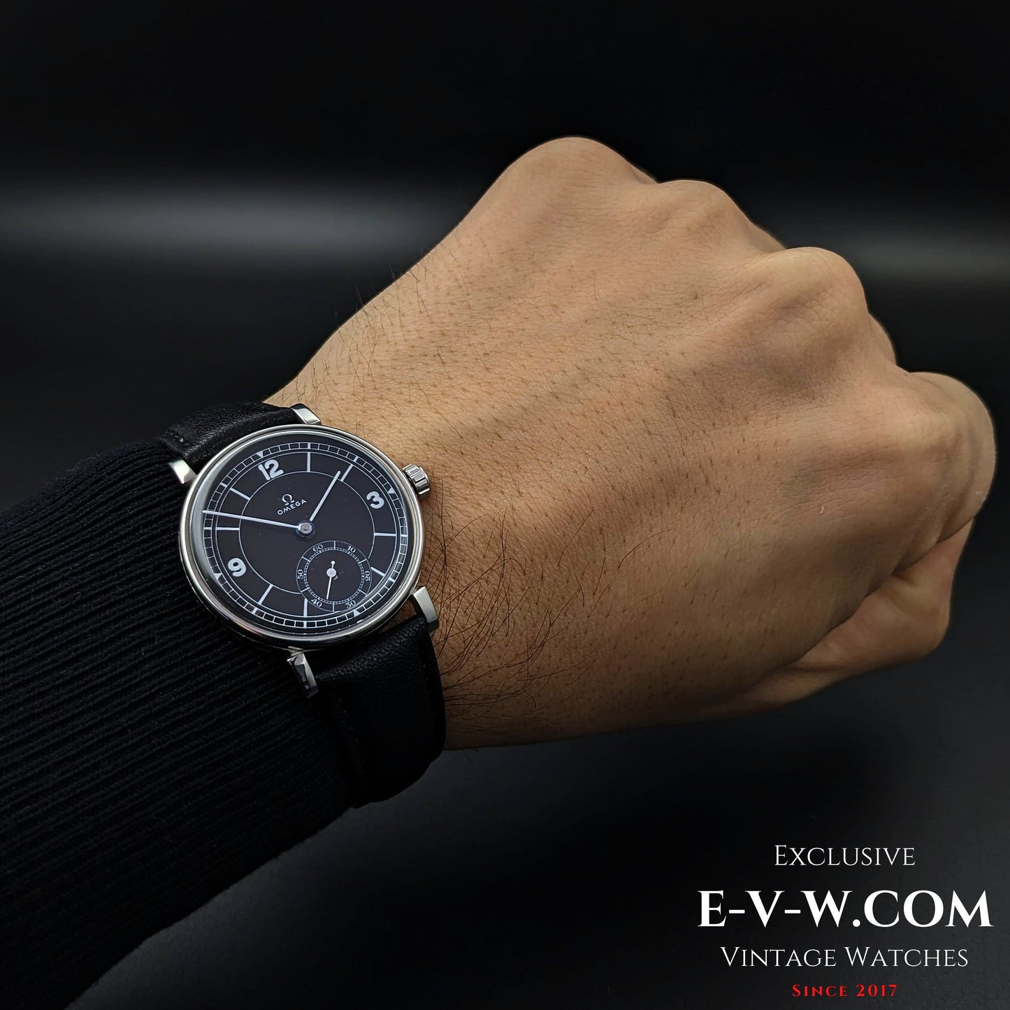 Omega Rare / Cal. 26.5 SOB T2 /Art Deco / Black Sector Dial / Vintage 1935