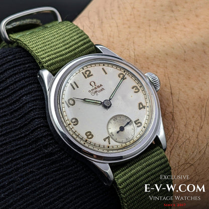 Rare Omega Officer/  WW2 for the Swedish Officers/ Cal. 26.5 SOB T2 / Vintage 1939 / Military