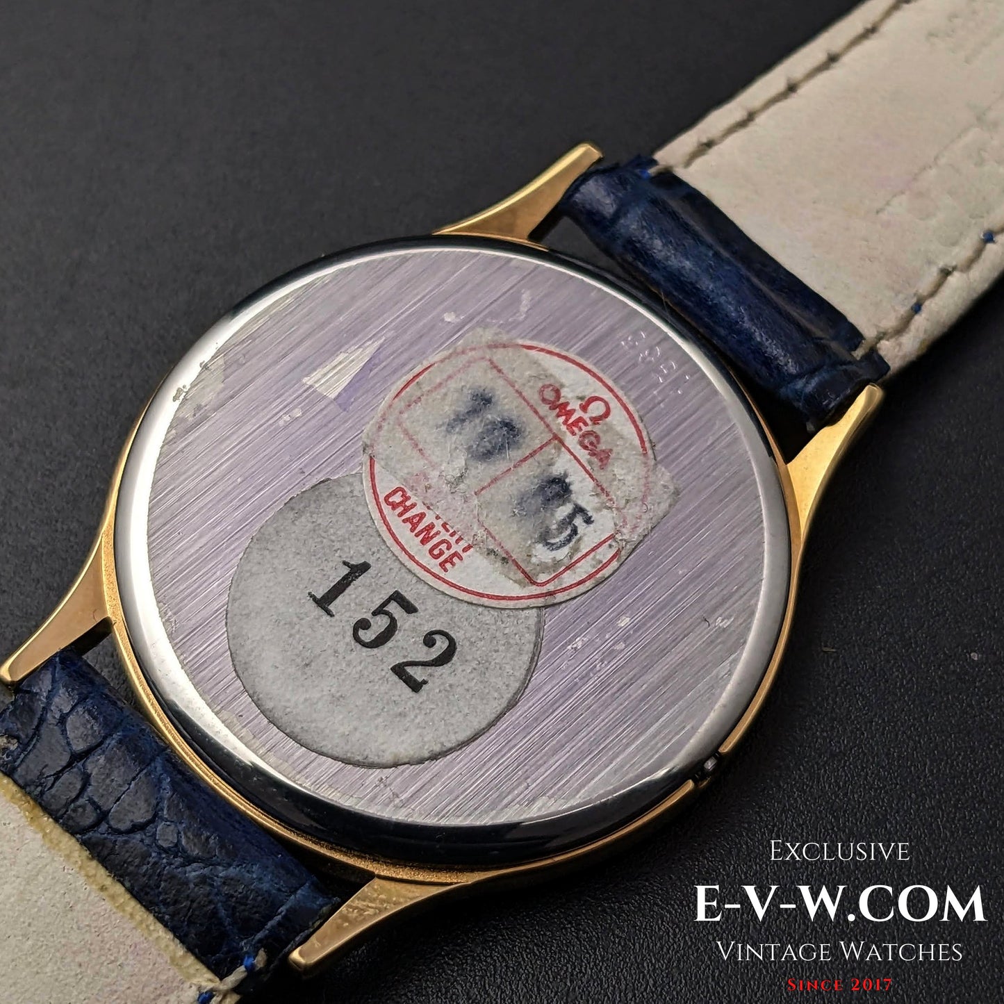 Omega De Ville Quartz Gold Plaque original Omega sticker on the back /  Cal. 1365 / Ref.191 0130 1 / Vintage 1984