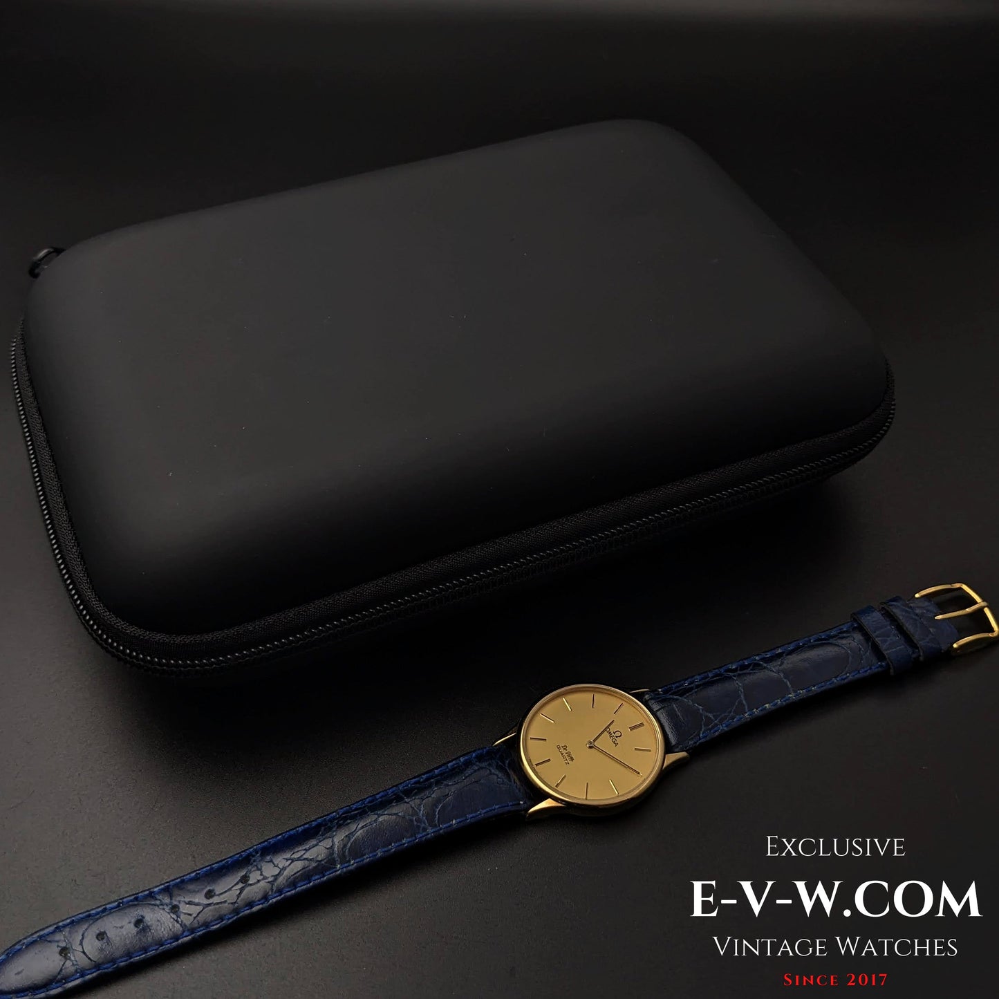 Omega De Ville Quartz Gold Plaque original Omega sticker on the back /  Cal. 1365 / Ref.191 0130 1 / Vintage 1984