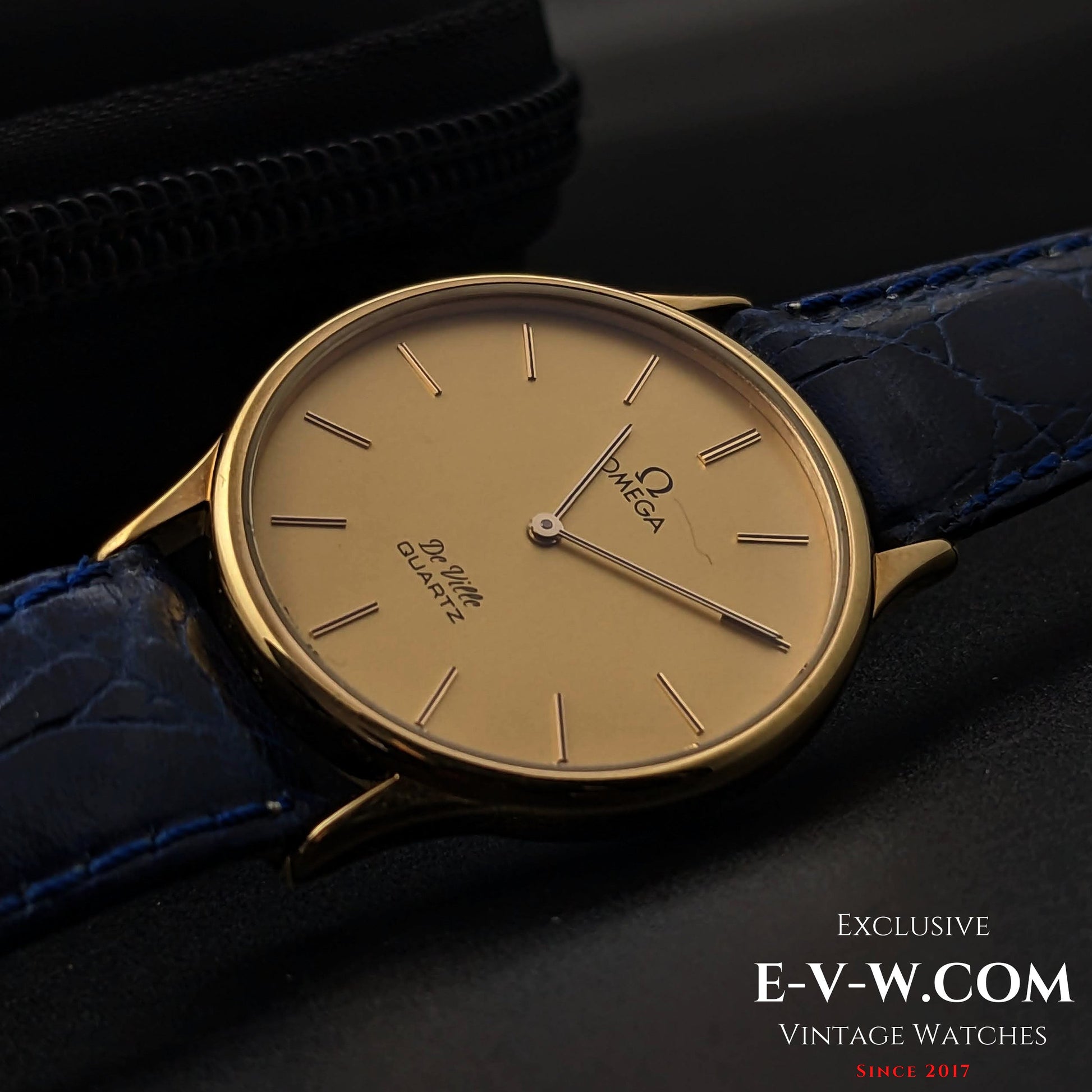 Omega De Ville Quartz  Gold Plaque /  Cal. 1365 / Ref.191 0130 1 / Vintage 1984