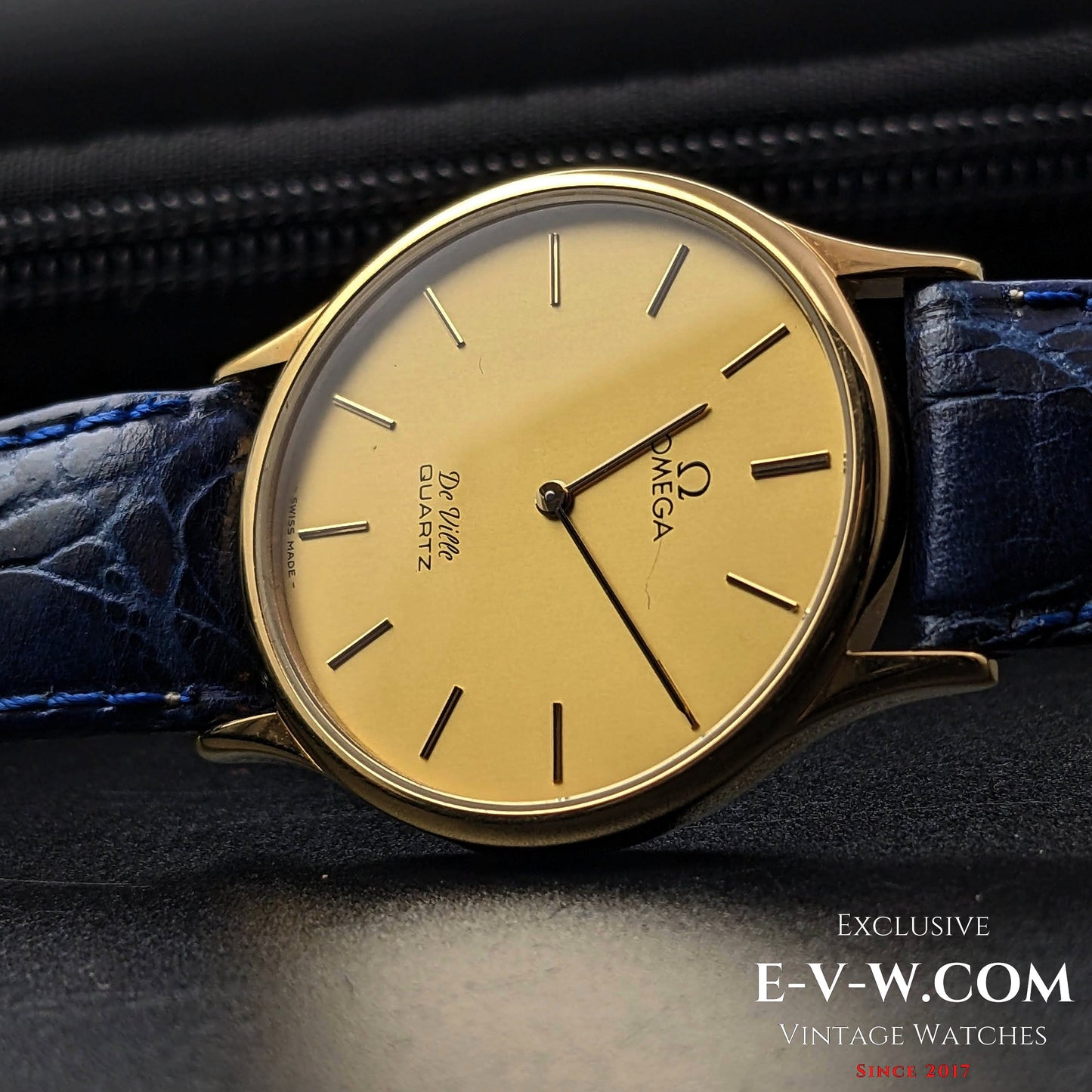 Omega De Ville Quartz Gold Plaque original Omega sticker on the back /  Cal. 1365 / Ref.191 0130 1 / Vintage 1984