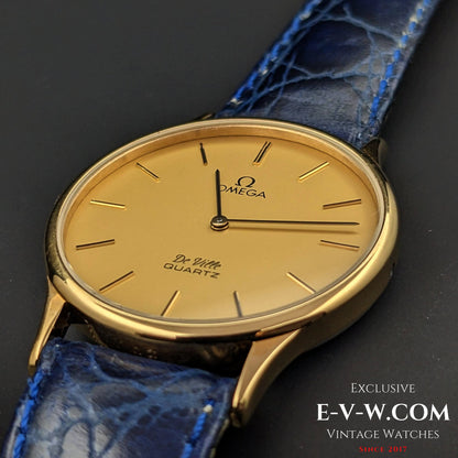 Omega De Ville Quartz Gold Plaque original Omega sticker on the back /  Cal. 1365 / Ref.191 0130 1 / Vintage 1984