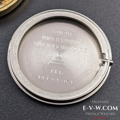 Omega De Ville Quartz Gold Plaque original Omega sticker on the back /  Cal. 1365 / Ref.191 0130 1 / Vintage 1984