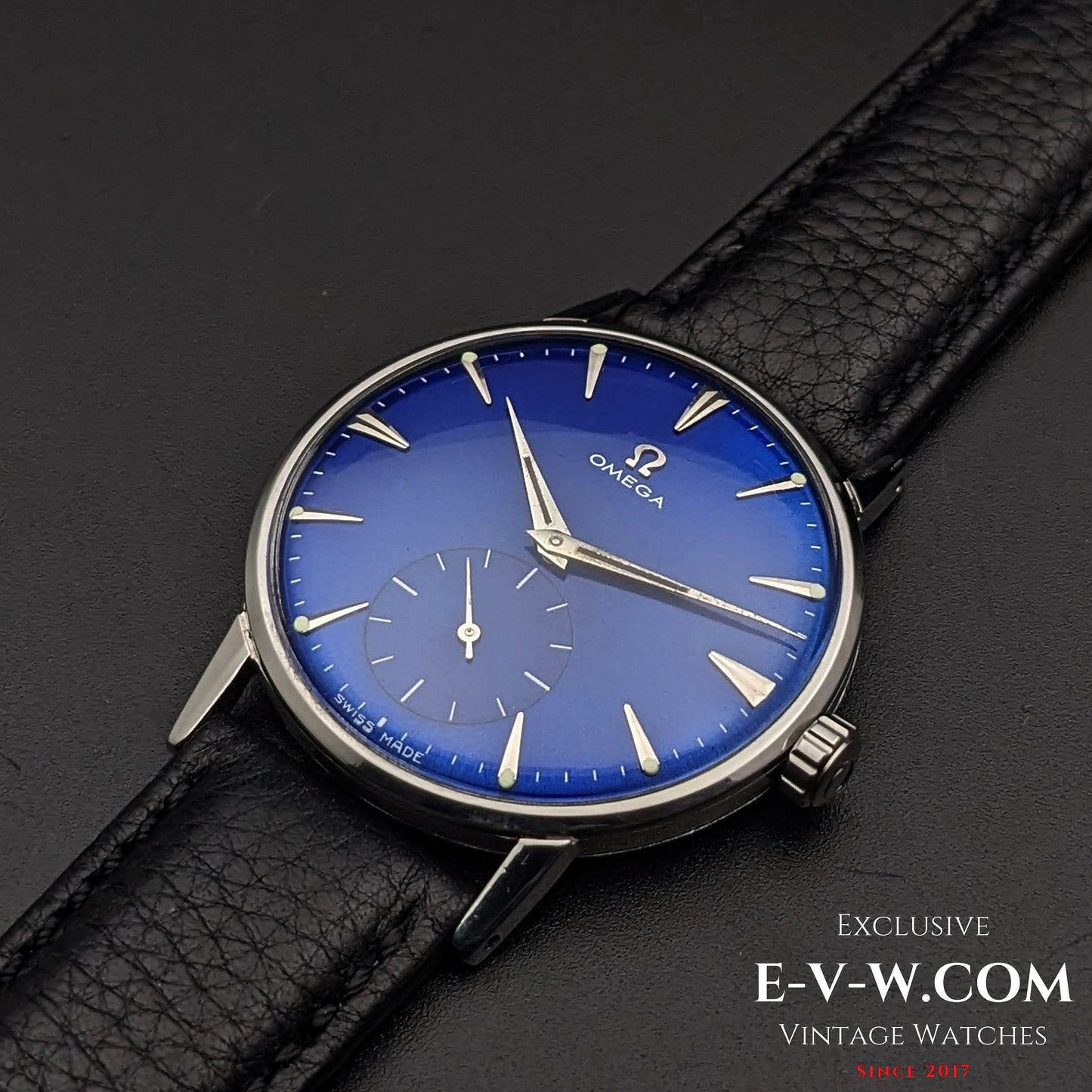 Omega Jumbo mit blauem Zifferblatt / Ref. 2272-3 / Kal. 30T2 / Vintage 1944