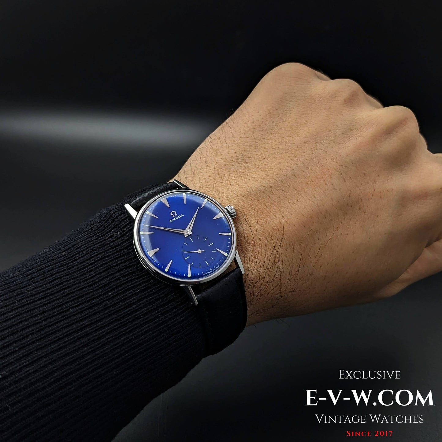 Omega Jumbo mit blauem Zifferblatt / Ref. 2272-3 / Kal. 30T2 / Vintage 1944