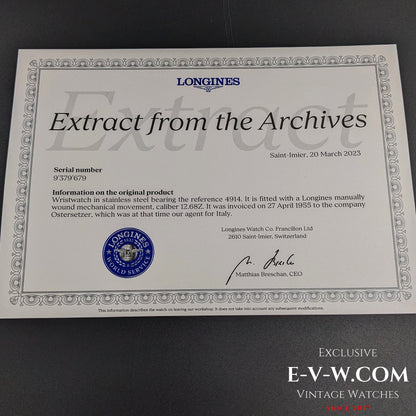 Longines Jumbo Oversized 37,5 mm / Cal 12.682 / Vintage 1955