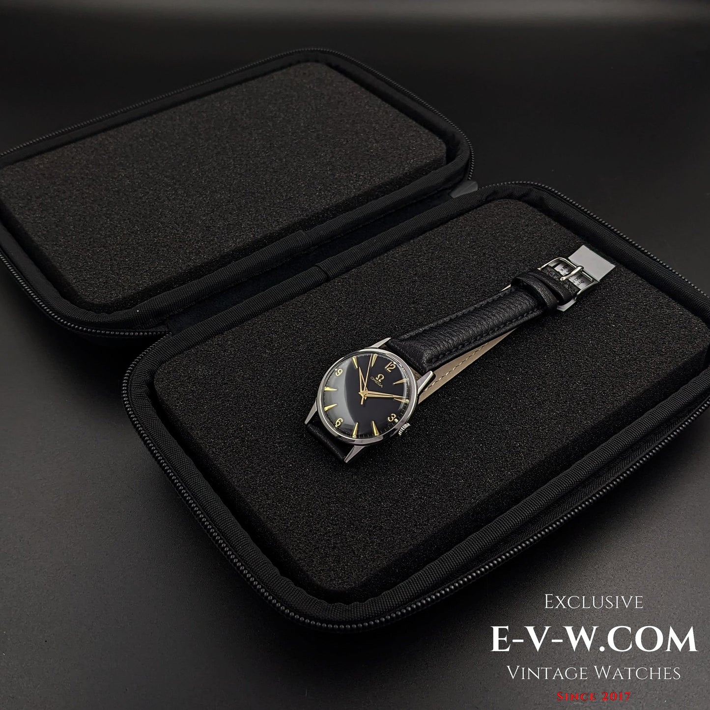 Omega Schwarzes Zifferblatt / Ref. 14714 / Kal. 285 (30T2-Familie) / Vintage 1959