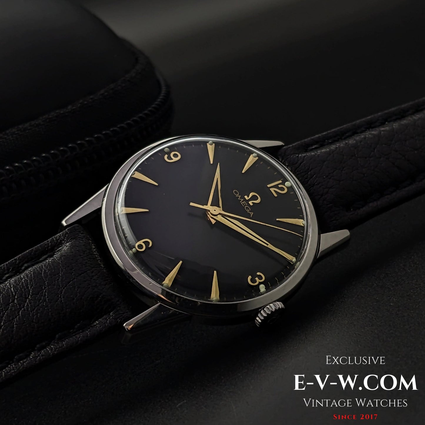 Omega Schwarzes Zifferblatt / Ref. 14714 / Kal. 285 (30T2-Familie) / Vintage 1959