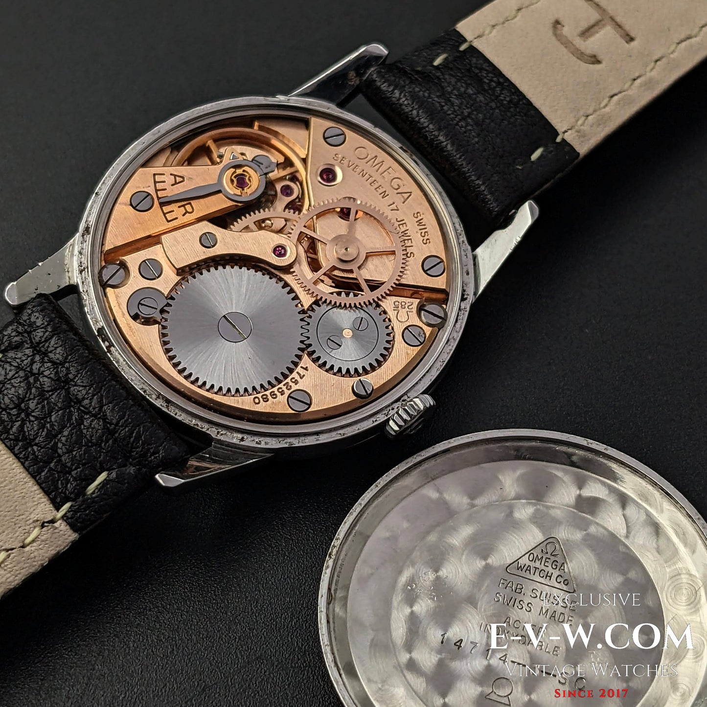 Omega Schwarzes Zifferblatt / Ref. 14714 / Kal. 285 (30T2-Familie) / Vintage 1959