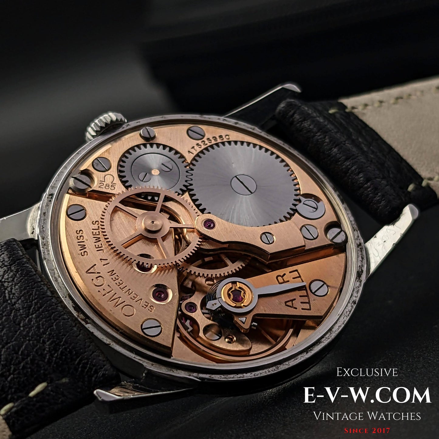 Omega Schwarzes Zifferblatt / Ref. 14714 / Kal. 285 (30T2-Familie) / Vintage 1959