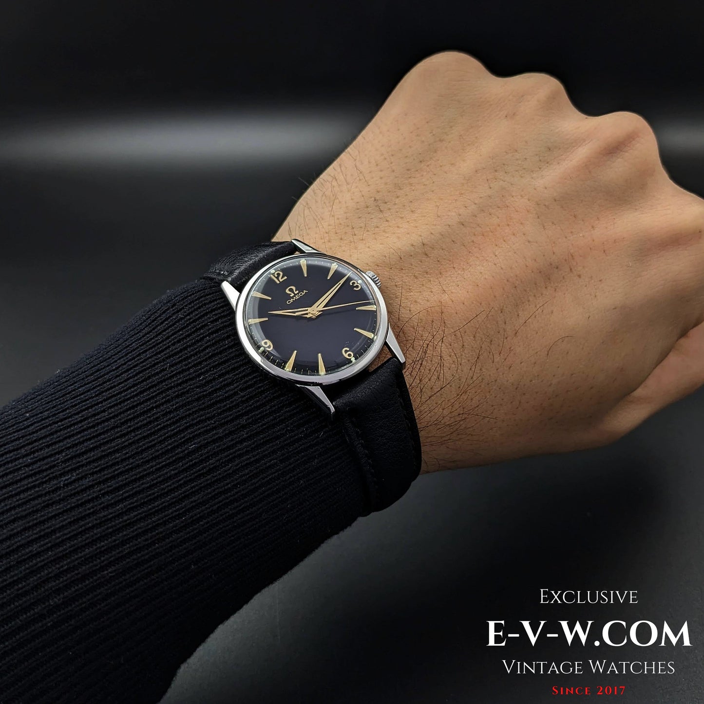 Omega Schwarzes Zifferblatt / Ref. 14714 / Kal. 285 (30T2-Familie) / Vintage 1959