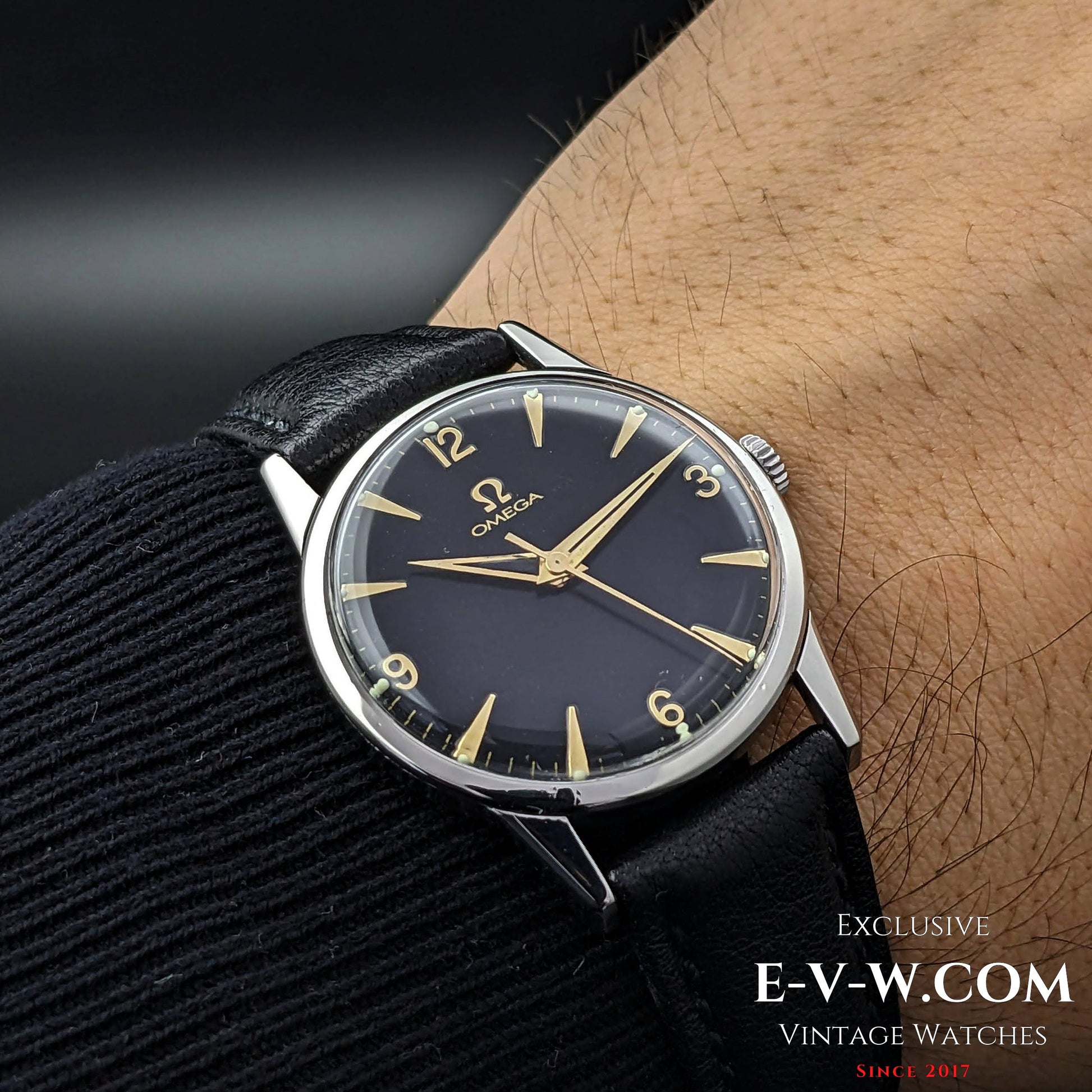 Omega Black Dial / Ref 14714 / cal. 265  (30T2) / Vintage 1959