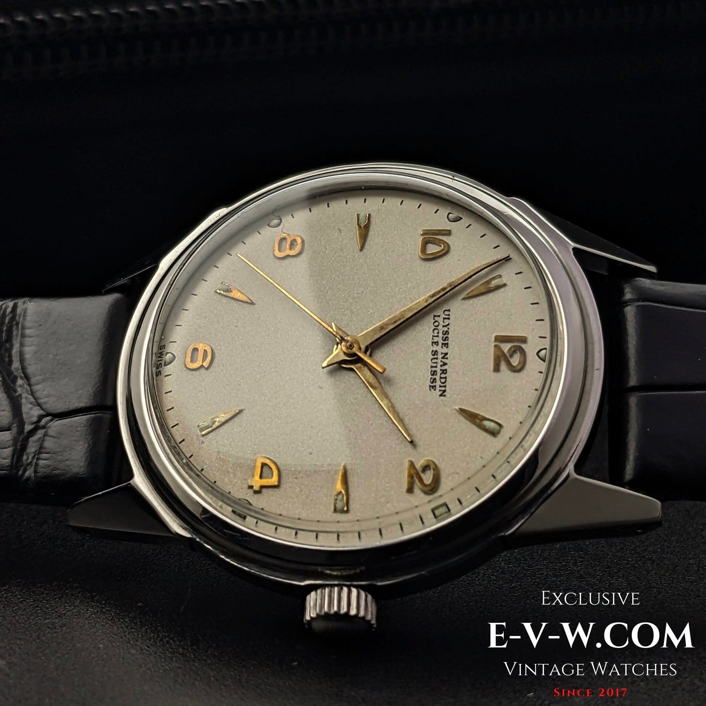 Rare Ulysse Nardin Locle Suisse  WWII  Vintage 1940s